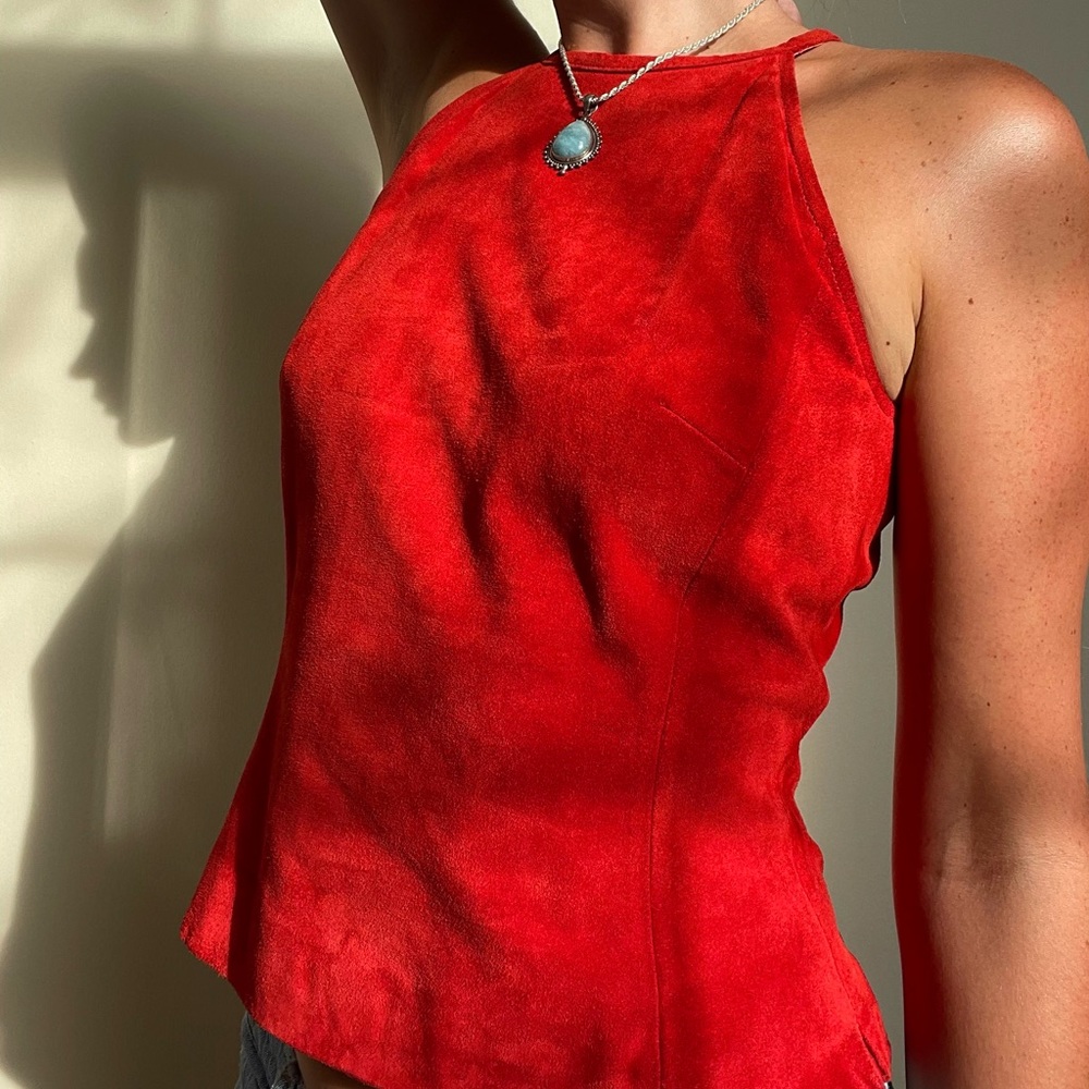 Vintage Nine West 100% suede top